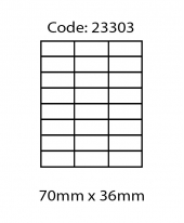 ABBA 23303 Laser Label [70mm x 36mm]